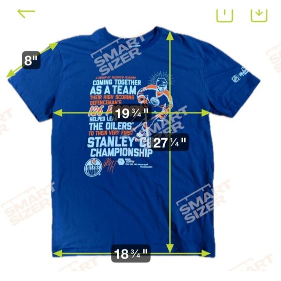 Edmonton Oilers T-Shirt Paul Coffey Stanley Cup Mens Large Molson Canadian NHL - Picture 6 of 6